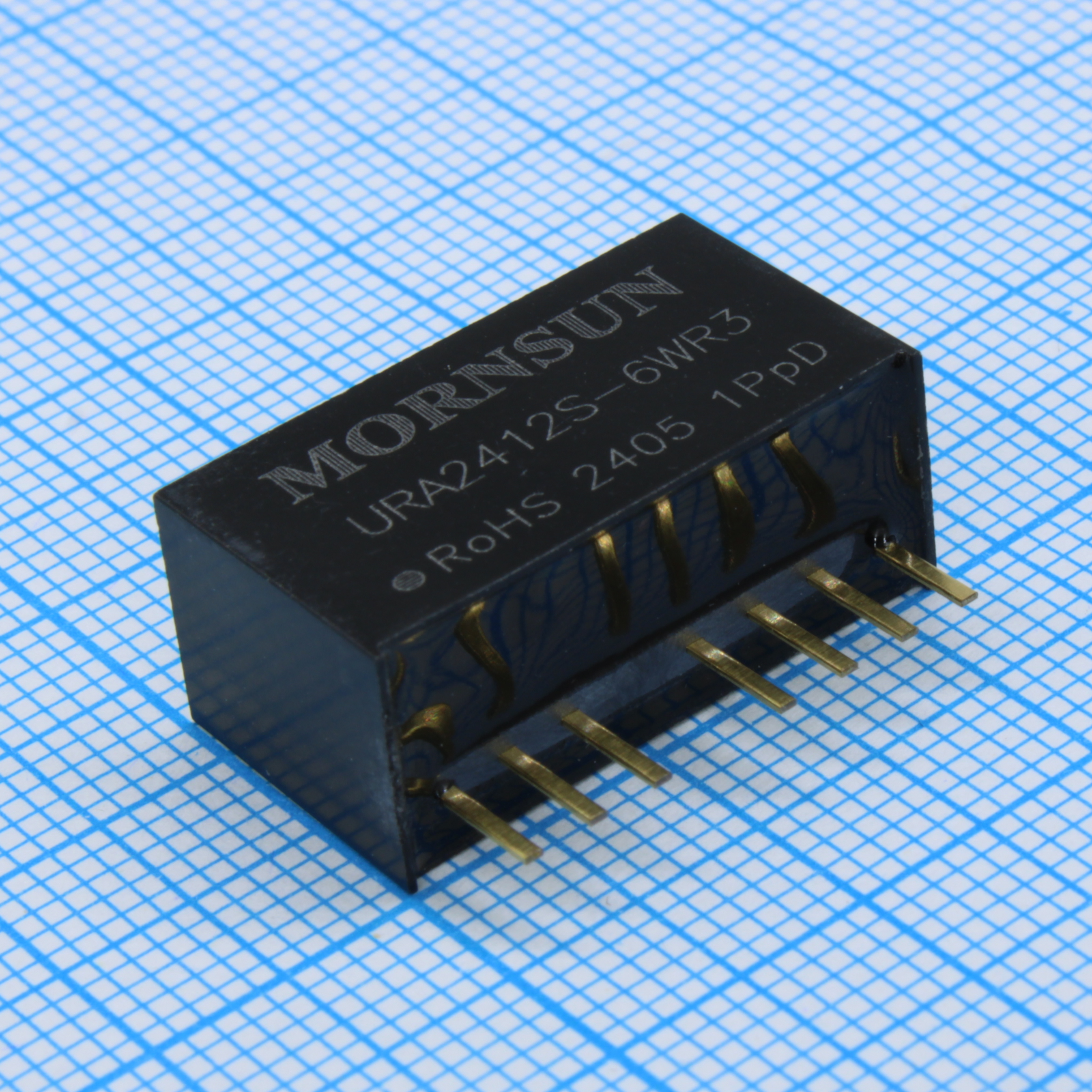 URA2412S-6WR3 - Преобразователь DC/DC на печатную плату вход 24В, выход ±12В, ±250мА (ТНТ)
