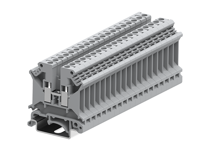 Проходная клемма 305901 - Проходная клемма, UK4, тип фиксации провода: винтовой, номинальное сечение: 4 мм кв., 32A, 800V, ширина: 6,1 мм, цвет: серый, тип монтажа: DIN 35