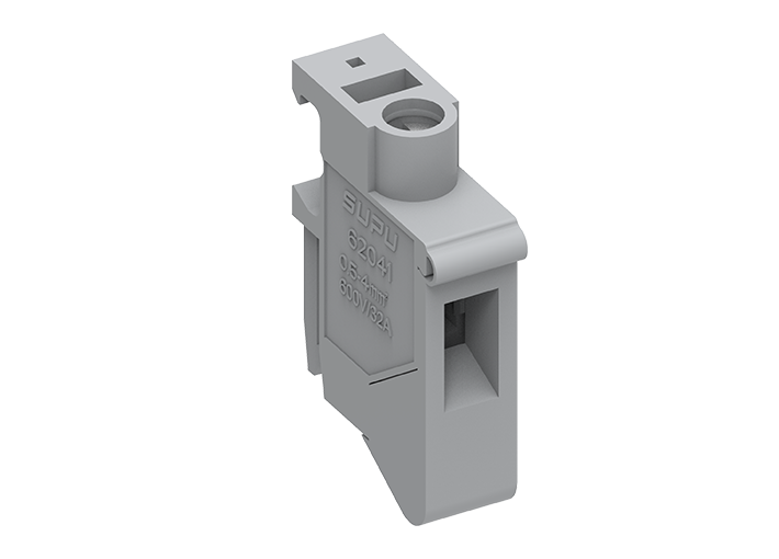 Клеммная колодка 620411 - Клеммная колодка для трансформаторов, 1 полюс, сечение проводника: 4 мм кв., тип фиксации провода: винтовой, 32A, 600V, цвет: серый, тип монтажа: на трансформаторную стойку