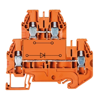 Клемма WT 4 E G-ULR - Многоуровневая функциональная клемма, тип фиксации провода: винтовой, номинальное сечение: 4 мм кв., ширина: 6 мм, цвет: оранжевый, тип монтажа: DIN 35