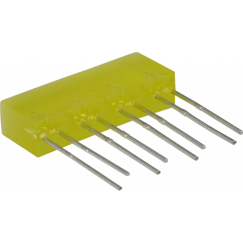 L-865/4YDT - Светодиодный модуль 5х22мм/желтый/588нм/5-10мкд/120°