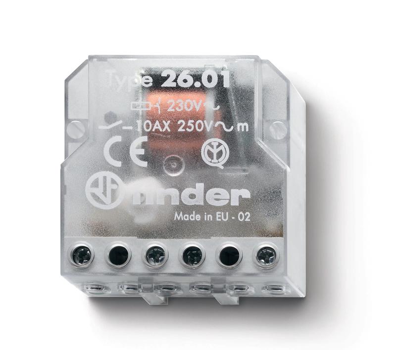 Реле шаговое электромеханич. 1NO 10А 2 состояния AgNi 230В AC монтаж в коробке IP20 260182300000