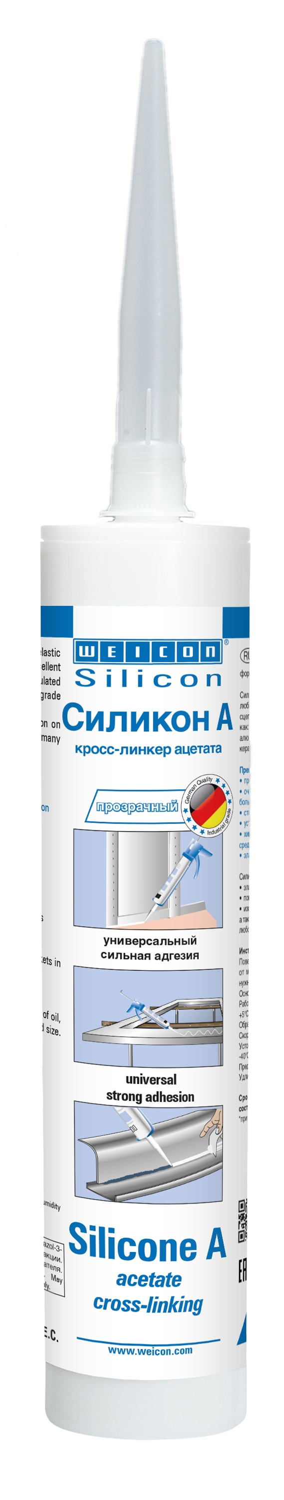 wcn13000310 - 10000409 WEICON Силикон А Прозрачный (310 мл)