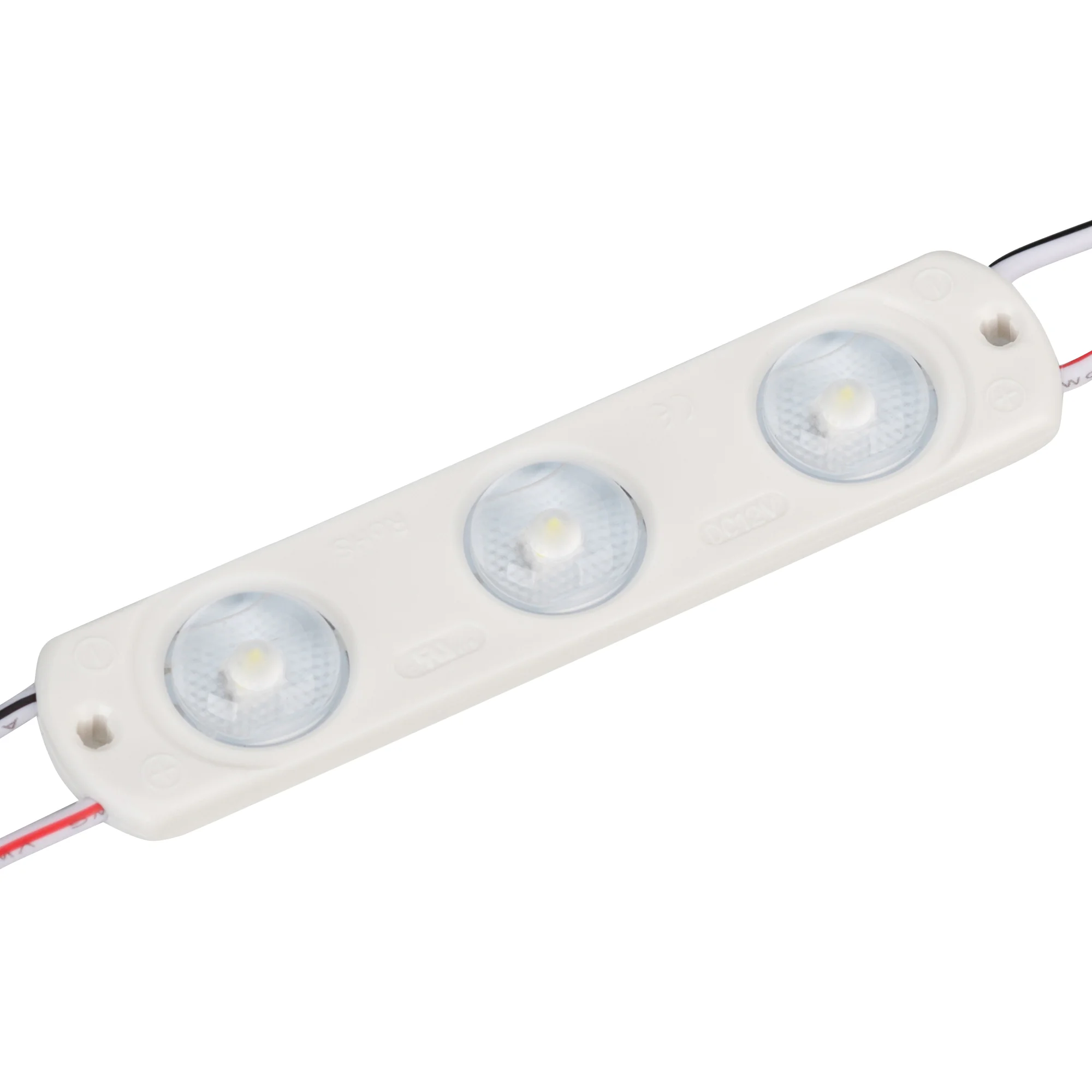 Модуль герметичный CRAFT-2835-3-12V Warm 170deg (80x17.5mm, 1.2W, IP65) 029681(1) - Герметичный светодиодный модуль IP65, ТЕПЛЫЙ 3000 К, напряжение 12 В, мощность 1.2 Вт, св. поток 120 лм, 3 светодиода SMD 2835, угол 170°. 20 шт на проводе, расстояние меж