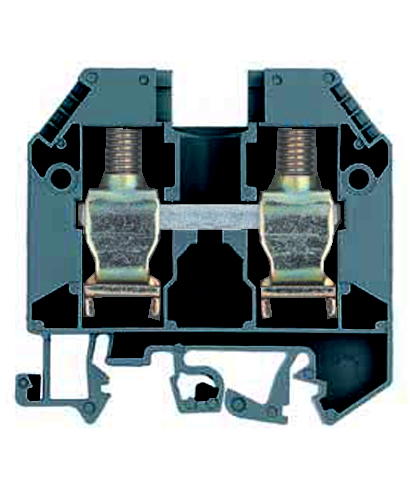 Клемма WKN 16 / U SW /V0 - Проходная клемма, тип фиксации провода: винтовой, номинальное сечение: 16 мм кв., 76A, 800V, ширина: 12 мм, цвет: черный, тип монтажа: DIN 35