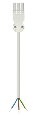 Соединитель GST18I3K1B- 15 10WS - Кабельная сборка, оконеченная розеточным разъемом GST18i3, и свободным концом, 3 полюса, длина кабеля: 1 метр, сечение жил кабеля: 3х1,5 мм.кв., номинальное напряжение: 250V, номинальный ток: 16А, цвет разъема: белый, цве