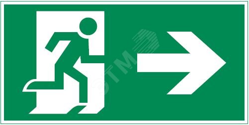 Пиктограмма "ФИГУРА / СТРЕЛКА ВПРАВО" 180х90мм для аварийно-эвакуационного светильника Compact V5-EM04-60.004.022