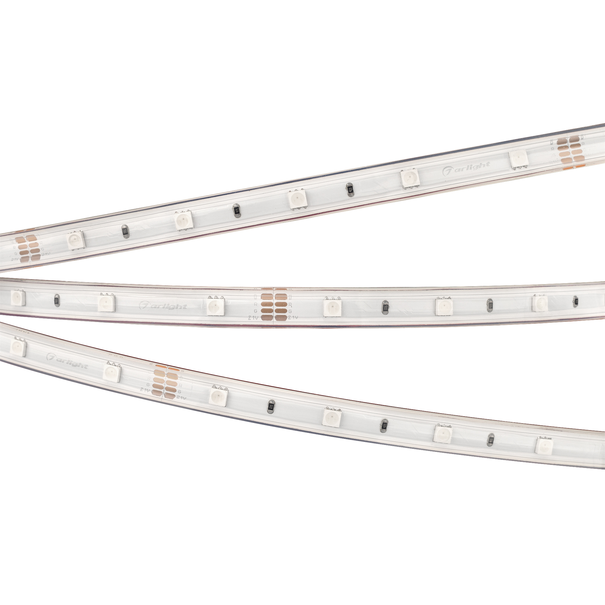 Лента герметичная RTW-PS-B30-13mm 24V RGB (7.2 W/m, IP67, 5060, 5m) 026484(2) - Светодиодная лента RTW-PS-B30, герметичная (PS-силиконовая экструзия). Светодиоды 5060, 30 шт/м (150 шт на 5 м), белая плата, ширина 13 мм, скотч 3M. Цвет RGB, угол 120°. Пита