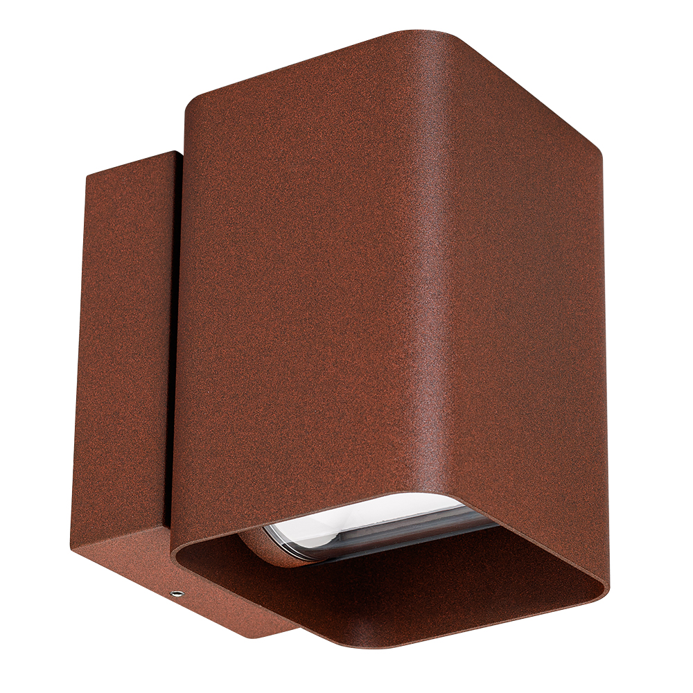 Светильник LGD-Wall-Vario-J2R-12W Warm White 022002 - Уличный светодиодный светильник для стен, изменяемый угол освещения 0°-80°, свет вверх-вниз на 2 стороны. Цвет ТЕПЛЫЙ БЕЛЫЙ 3000К, светодиоды 2x6Вт CREE (750 лм). Влагозащищенный корпус IP54 - терракот