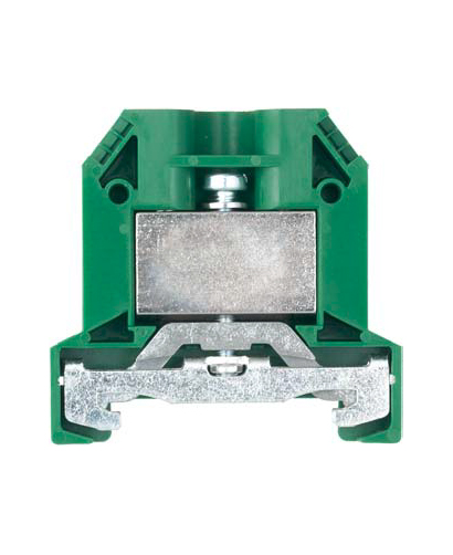 Клемма заземл. 9700A/10 SL2 S35 - Заземляющая клемма, тип фиксации провода: винтовой, номинальное сечение: 16 мм кв., 800V, ширина: 10 мм, цвет: желто-зеленый, тип монтажа: DIN 35