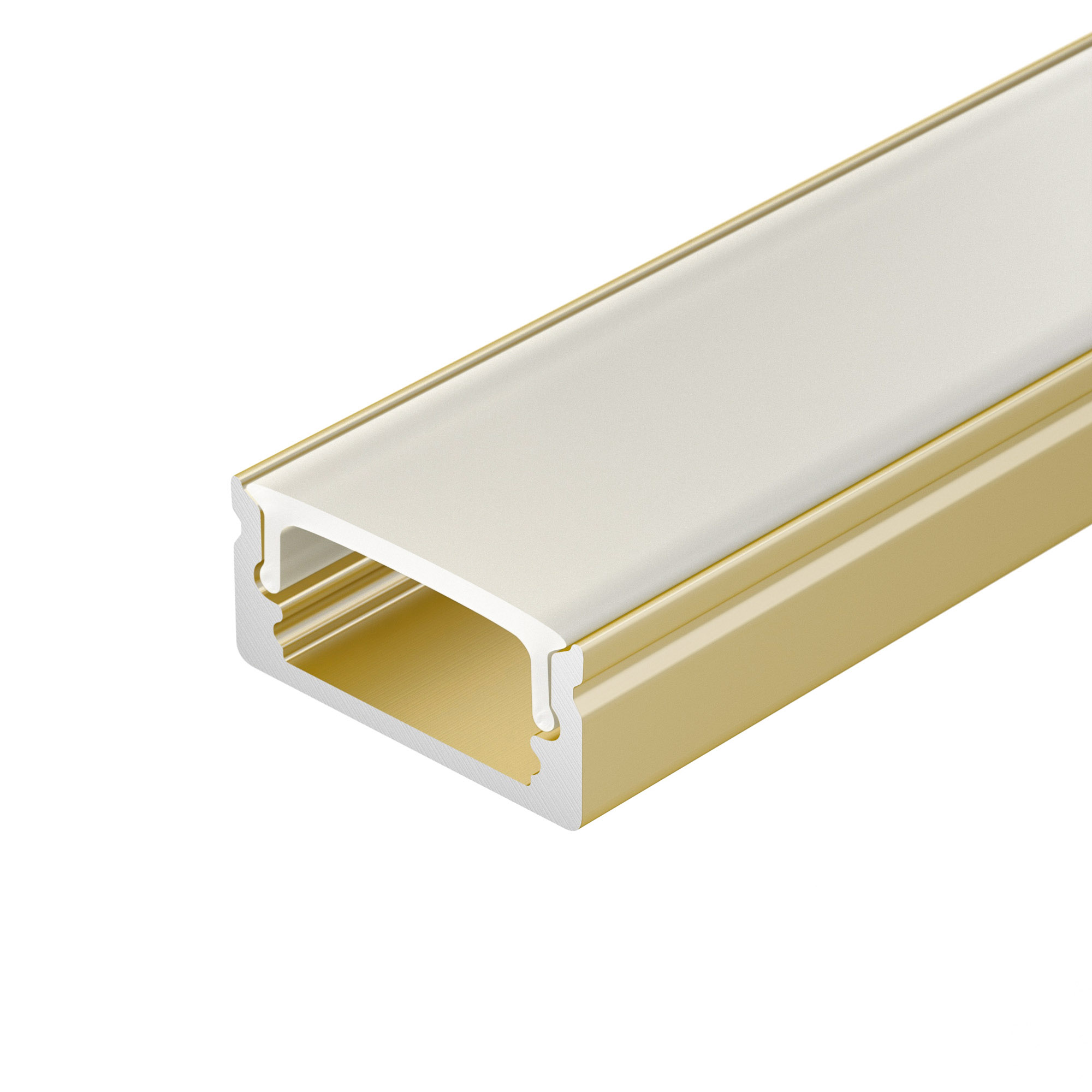 Профиль LINE-1708-2000 ANOD GOLD 039987 - Алюминиевый анодированный накладной профиль для светодиодных лент и линеек. Цвет - золотой. Габаритные размеры (L?W?H): 2000x17x8 мм. Ширина площадки для ленты 12 мм. Экраны, заглушки и другие аксессуары приобрета