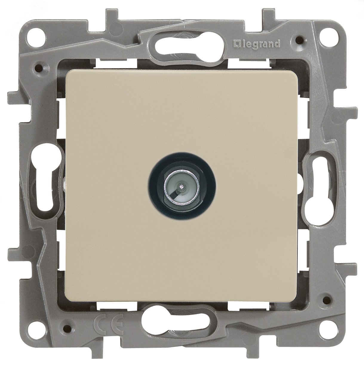 ETIKA Розетка телевизионная TV проходная 15дБ слоновая кость 672363