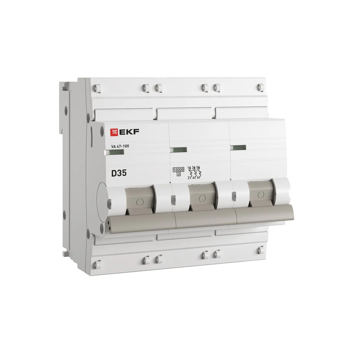 Автоматический выключатель 3P 35А (D) 10kA ВА 47-100 PROxima mcb47100-3-35D-pro