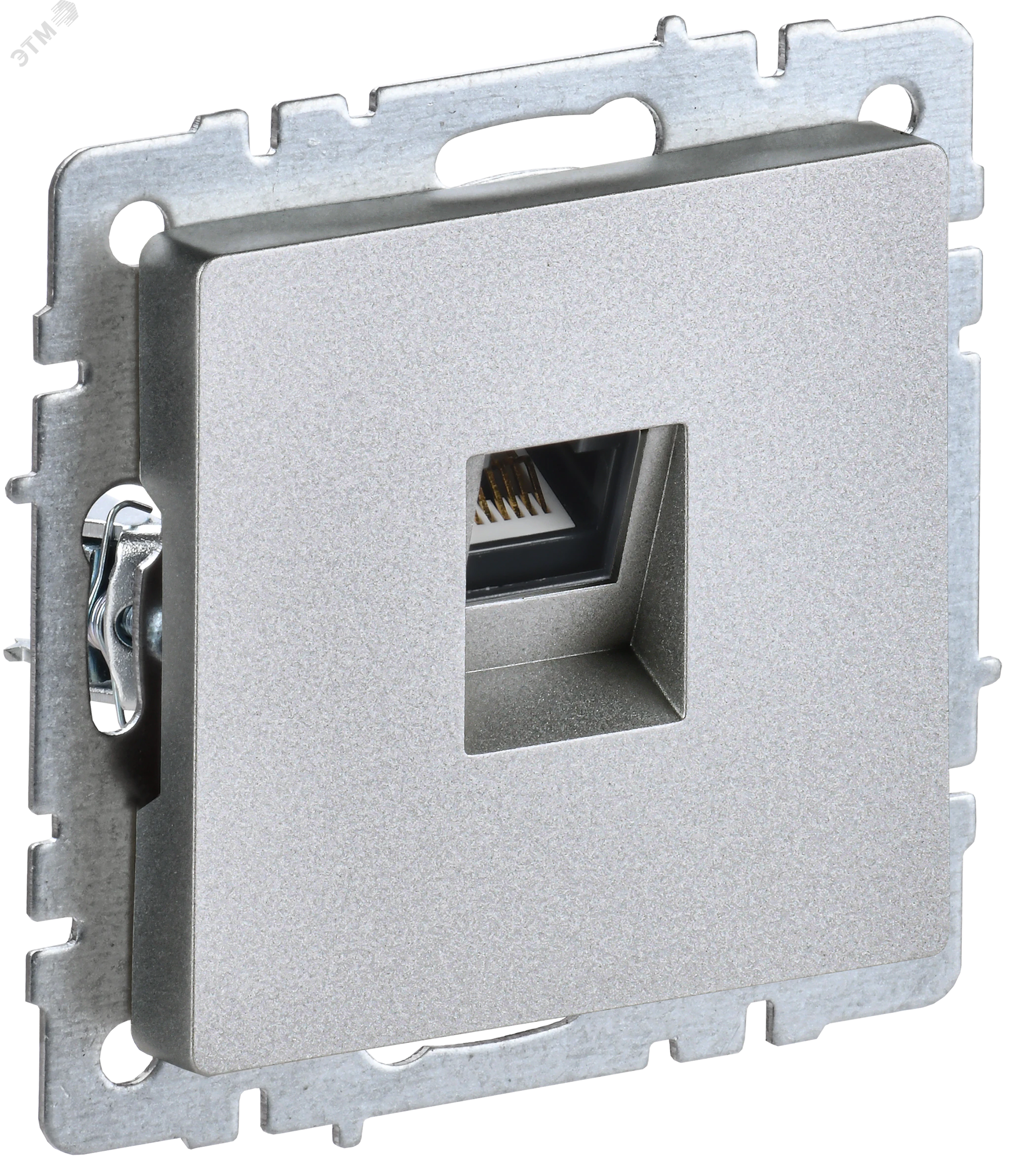 Розетка компьютерная СП RJ45 кат.5E BRITE РК10-БрА алюм. BR-K10-1-K47
