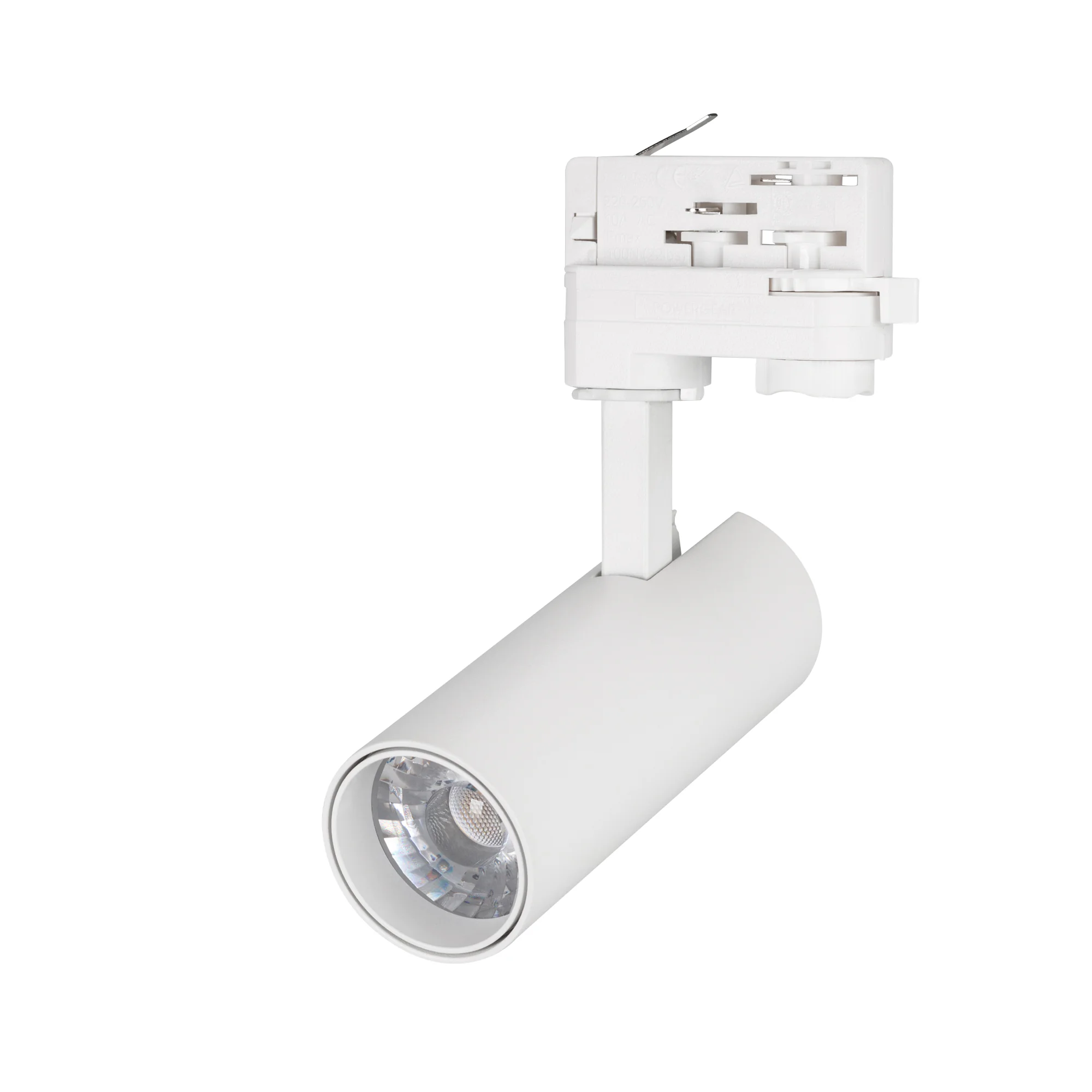 Светильник LGD-GERA-4TR-R55-10W Warm3000 (WH, 24 deg, 230V) 024084(1) - Светильник подвесной для треков/шин 4 провода, 10Вт. Цвет свечения ТЕПЛЫЙ 3000K, световой поток 860-1060лм, угол 24°, CRI>90. Корпус круглый, металл, цвет белый, IP20. Размеры DxHxL O
