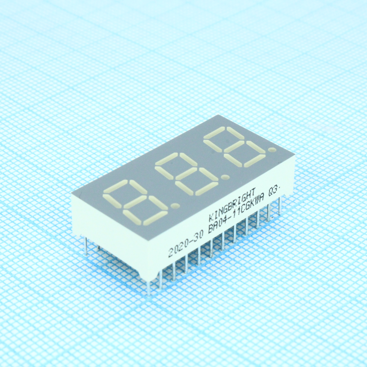 BA04-11CGKWA - 3-х разрядный индикатор/10,20мм/зеленый/570нм/9-25мкд