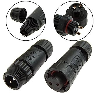 SZC-190 2PIN (IP68) - Разъём герметичный SZC-190 2pin (IP68), 2 контакта