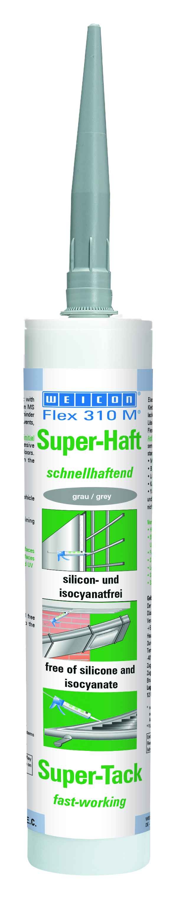 wcn13652290 - 10023929 WEICON Flex 310 M Super-Tack MS-Полимер (290 мл) серый