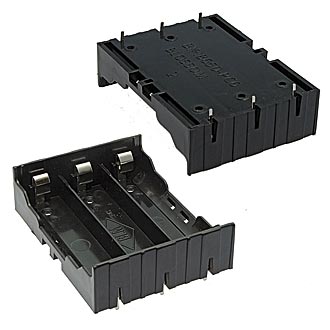 BATTERY HOLDER FOR LI-ION 3X18650 - Батарейный отсек с захватом для Li-ion 3X18650, открытый