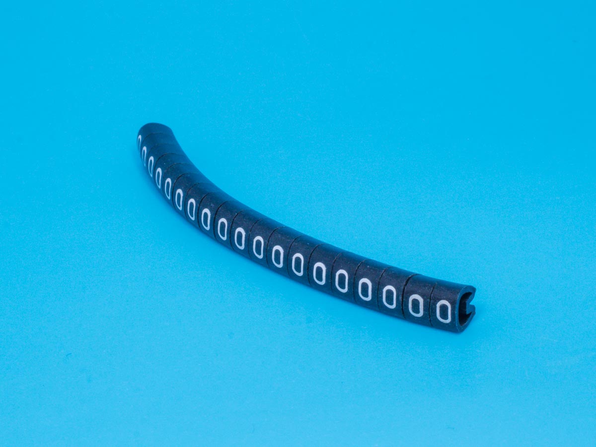 EC-1-0 - Маркер цифра 0 d=3,0-4,2мм, черный, упак.20 шт.