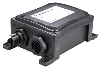Распределительная коробка RST 1I/30 - Распределительнная коробка, серия RST Classic, IP68(69k), 3 полюса, 1 вход / 3 выхода, номинальные характеристики: 250/400V, 20A,  с монтажными фланцами, цвет: черный, серия RST Classic