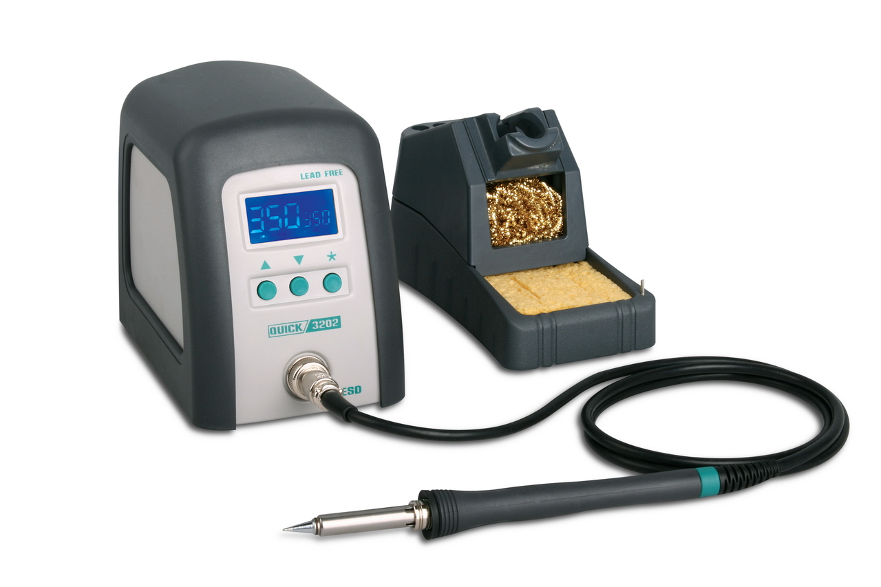 QUICK 3202 ESD - Индукционная паяльная станция 90W, 100°C-500°C, используются жала серии 200G
