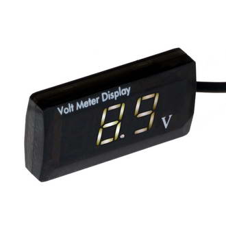 DMS-502 - Цифровой LED вольтметр DC 5-150В, QH-5729, желтый, в комплекте держатель