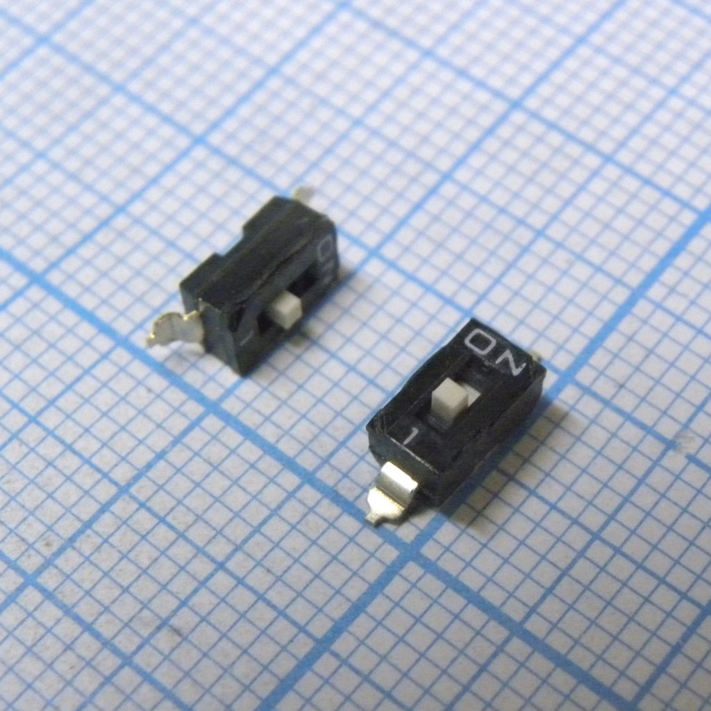 DM-01-V - Движковый переключатель 1 группа SMD монтаж 2.54мм 25мА 24В
