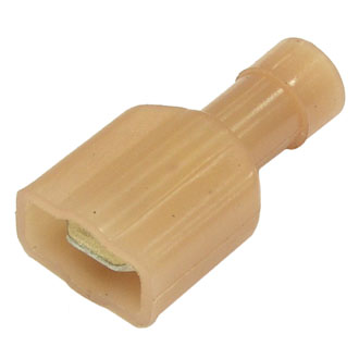 MDFNY1.25-250 - наконечник кабельный ножевой (штекер) полностью в изоляции 0.8х6.35мм, сеч. пров. 0.5-1.5мм2