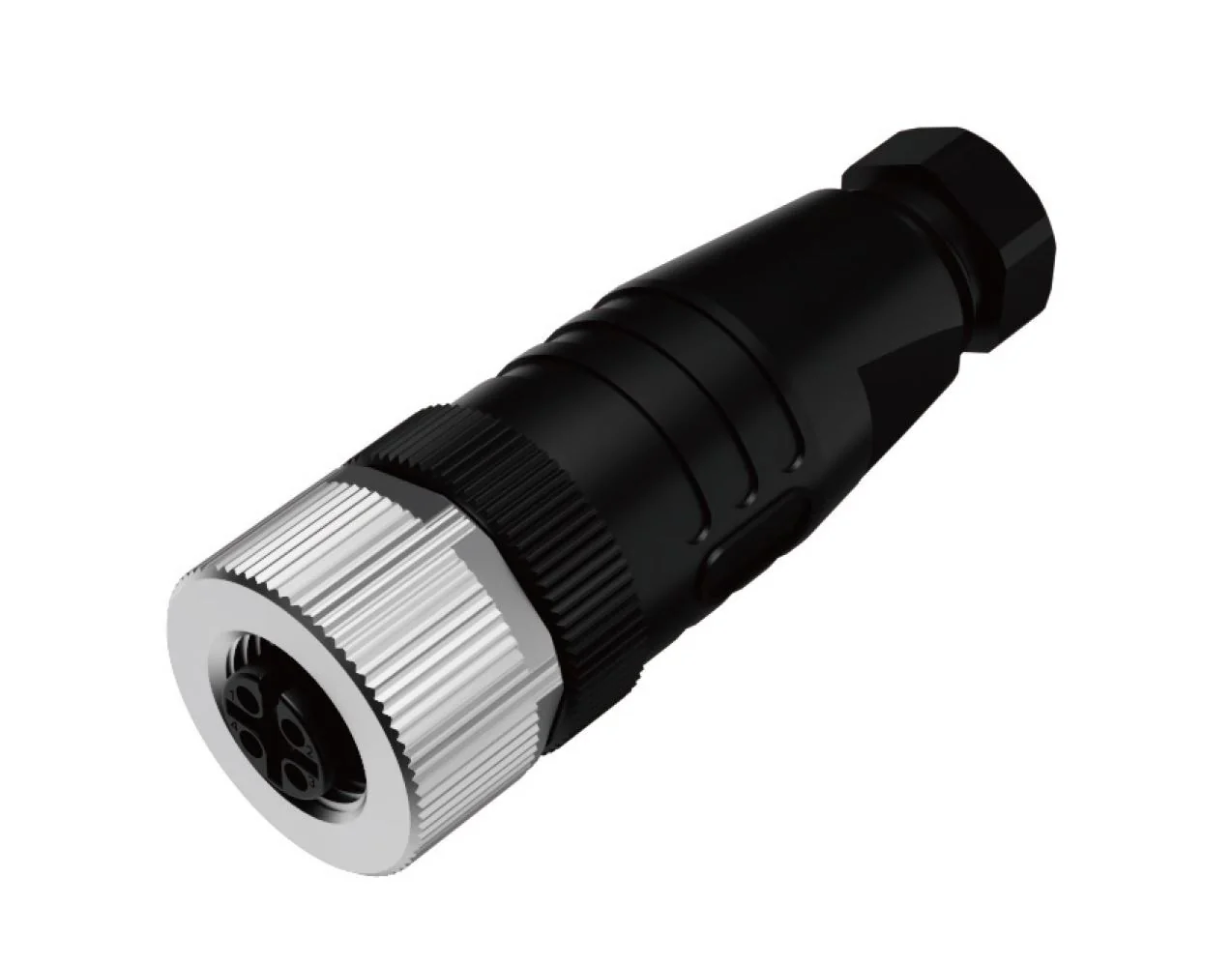 Розеточный разъем M12A12FPSFWSC608001 - Розеточный разъем на кабель, 12 полюсов, M12, прямой, A-Code, диаметр кабеля: 6,0-8,0 мм, 1,5А, 30V, корпус из пластика, резьбовое соединение: цинк