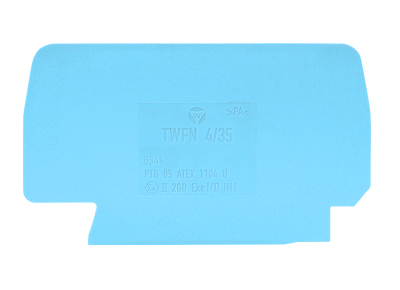 Пластина разд. TWFN 4/35 BLAU - Разделительная пластина, для клемм WKFN 4..., цвет: синий