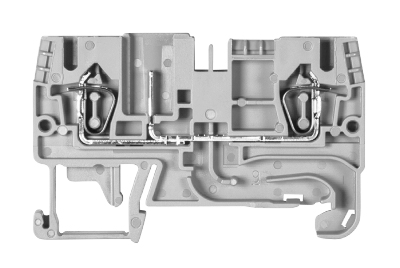 Клемма WKFN 2,5 F/P/F - Клемма для подключения разъема, тип фиксации провода: пружинный, номинальное сечение: 2,5 мм кв., 32A, 500V, ширина: 5 мм, цвет: серый, тип монтажа: DIN 35