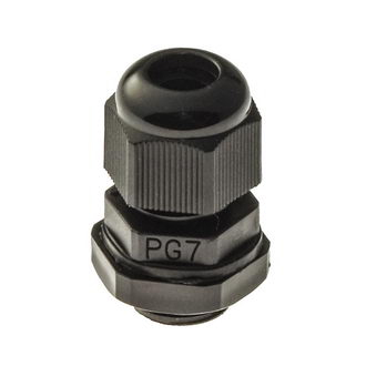 PG 7 (IP 54) черный - Кабельный ввод PG 7 (IP 54) Черный, полиамид
