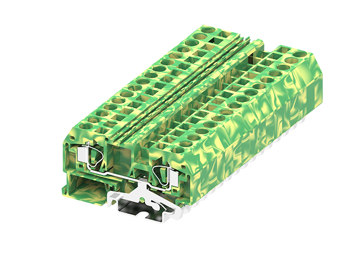 Заземляющая клемма 206927 - Заземляющая клемма, TA6, тип фиксации провода: пружинный, номинальное сечение: 6 мм кв., ширина: 8 мм, цвет: желто-зеленый, тип монтажа: DIN 35