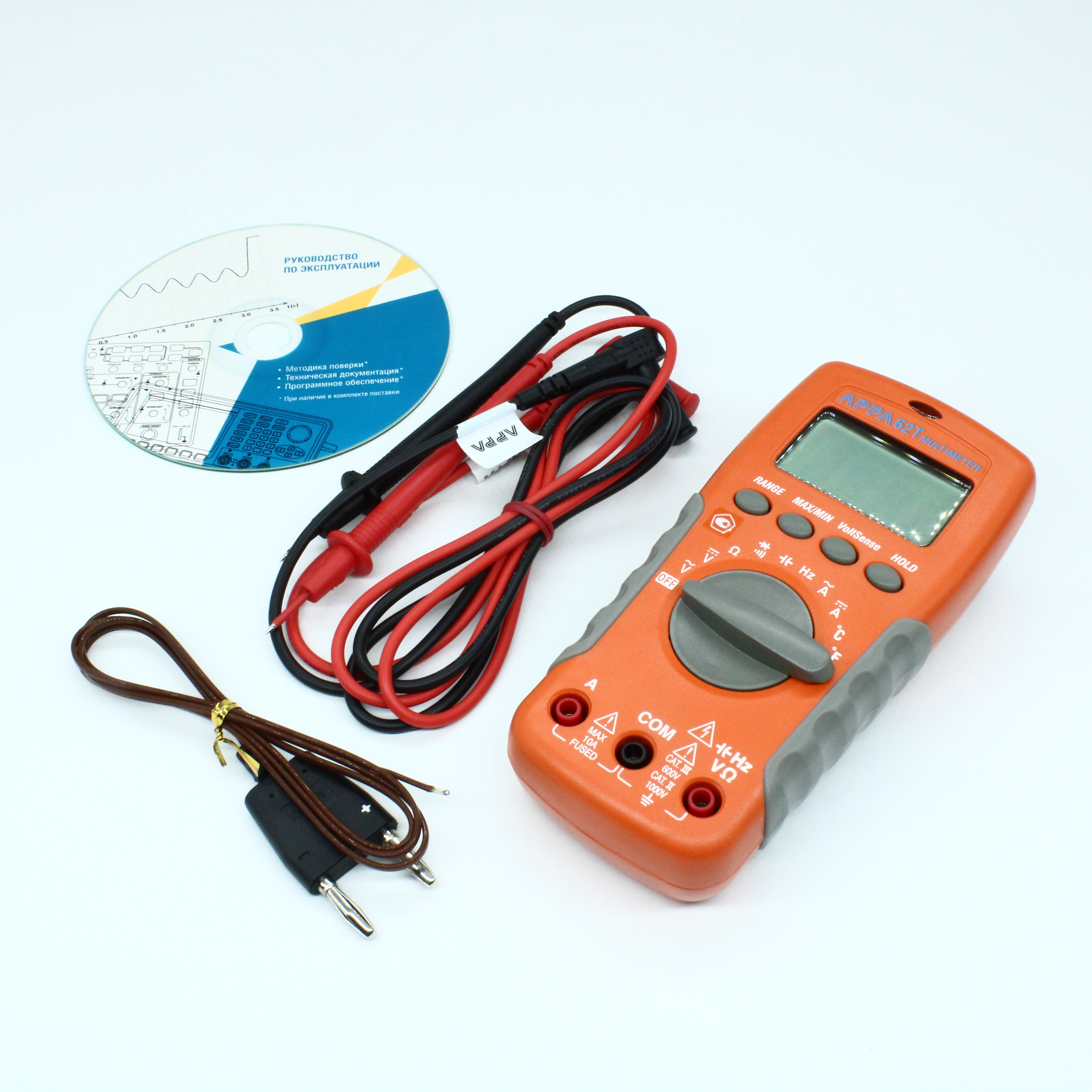 APPA 62T - (аналог АРРА 62), измерение температуры (-20..800 °С/F), термопара с адаптером