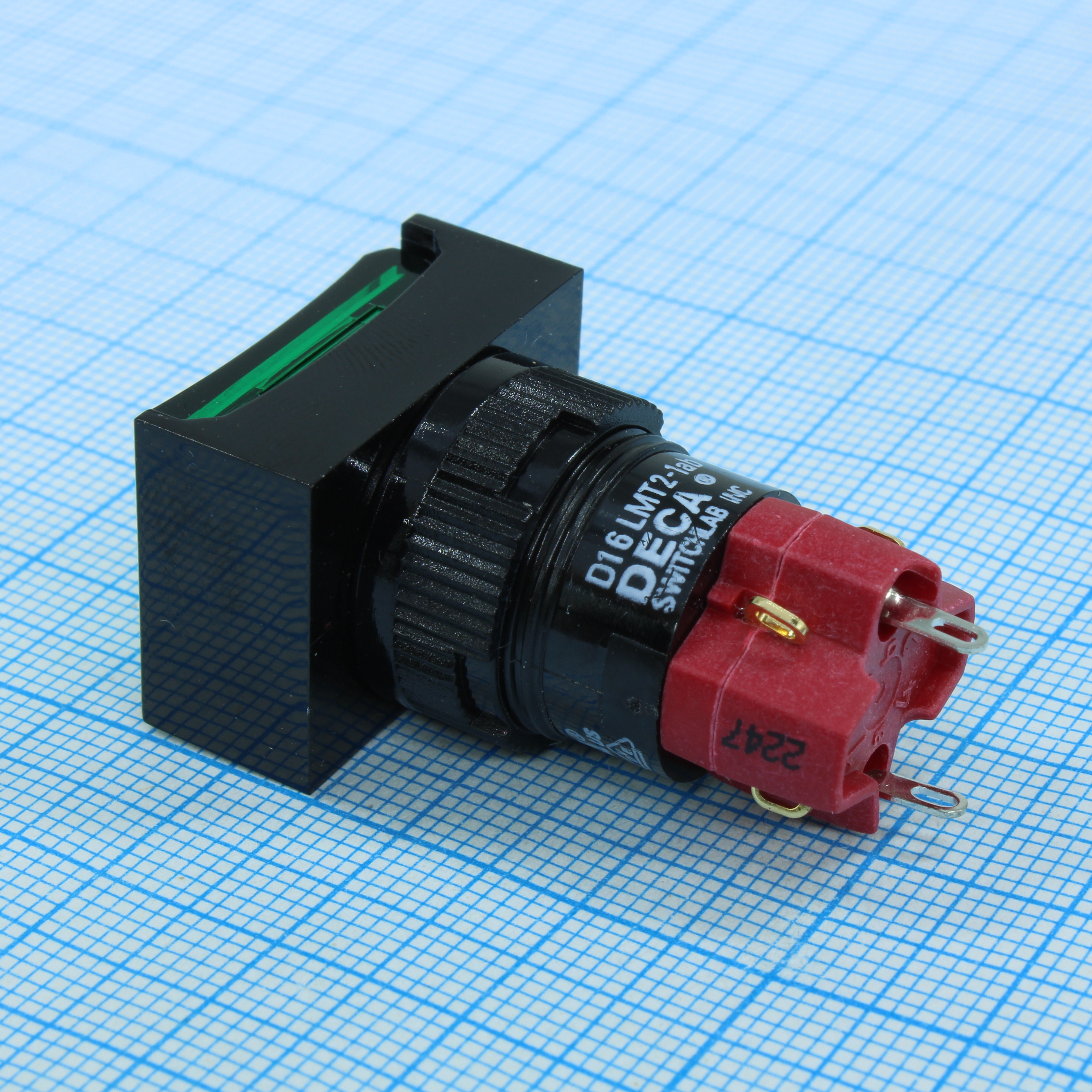 D16LMT2-1ABKG - D16LMT2-1ABKG, Переключатель кнопочный без фиксации 250В/5А LED подсветка 24В