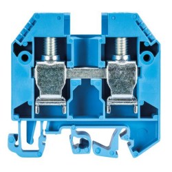 Клемма WKN 16/U BLAU - Проходная клемма, тип фиксации провода: винтовой, номинальное сечение: 16 мм кв., 76A, 800V, ширина: 12 мм, цвет: синий, тип монтажа: DIN 35