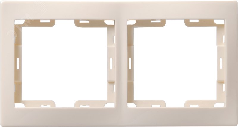 Рамка 2-м КВАРТА РГ-4-ККм горизонт. крем. EMK20-K33-DM