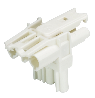 Разветвитель GST18I3VK2P1T V  WS - Распределительное устройство, 1 вход / 2 выхода, тип: T, 3 полюса, серия gesis GST18i3, номинальное напряжение: 250V, номинальный ток: 20А, цвет: белый