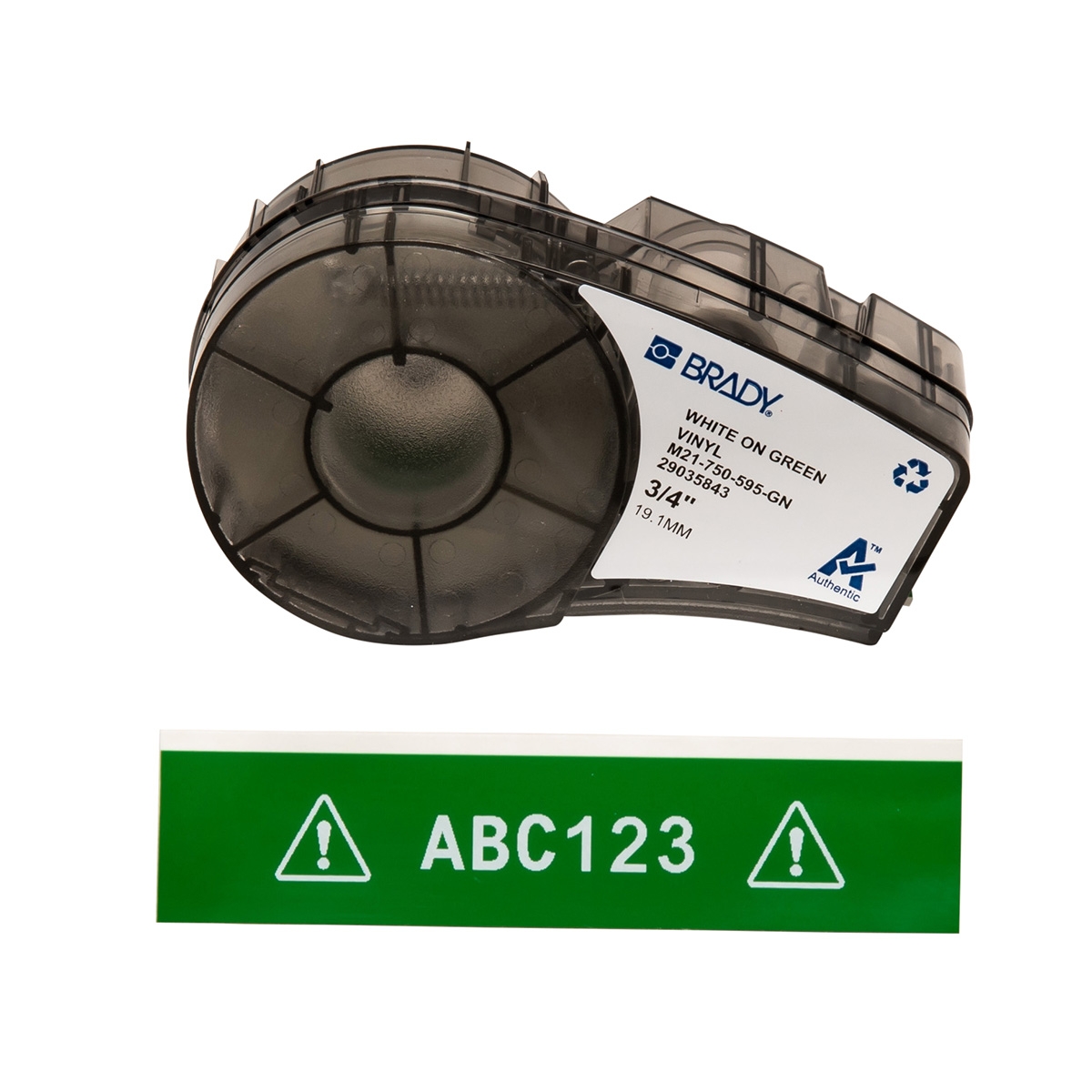 brd142804 - M21-750-595-OR лента 19.05 мм/6.4 м, винил, черный на оранжевом