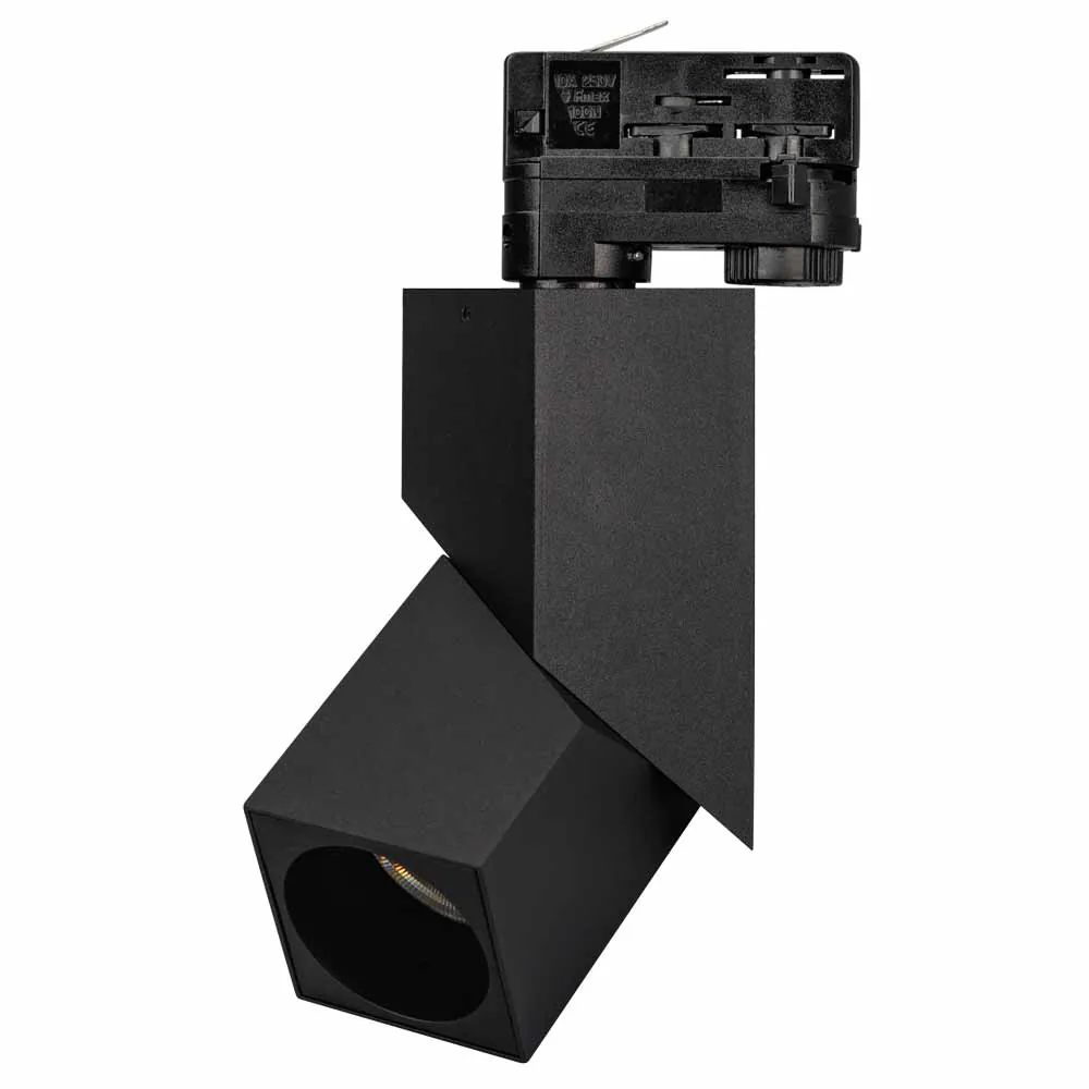 Светильник LGD-TWIST-TRACK-4TR-S60x60-12W Day4000 (BK, 30 deg) 026760(1) - Светильник подвесной для треков/шин 4 провода, 12Вт. Цвет свечения ДНЕВНОЙ 4000K, световой поток 1000лм, CRI>90, угол свечения 30°, угол регулировки наклона 90°, угол поворота 355°