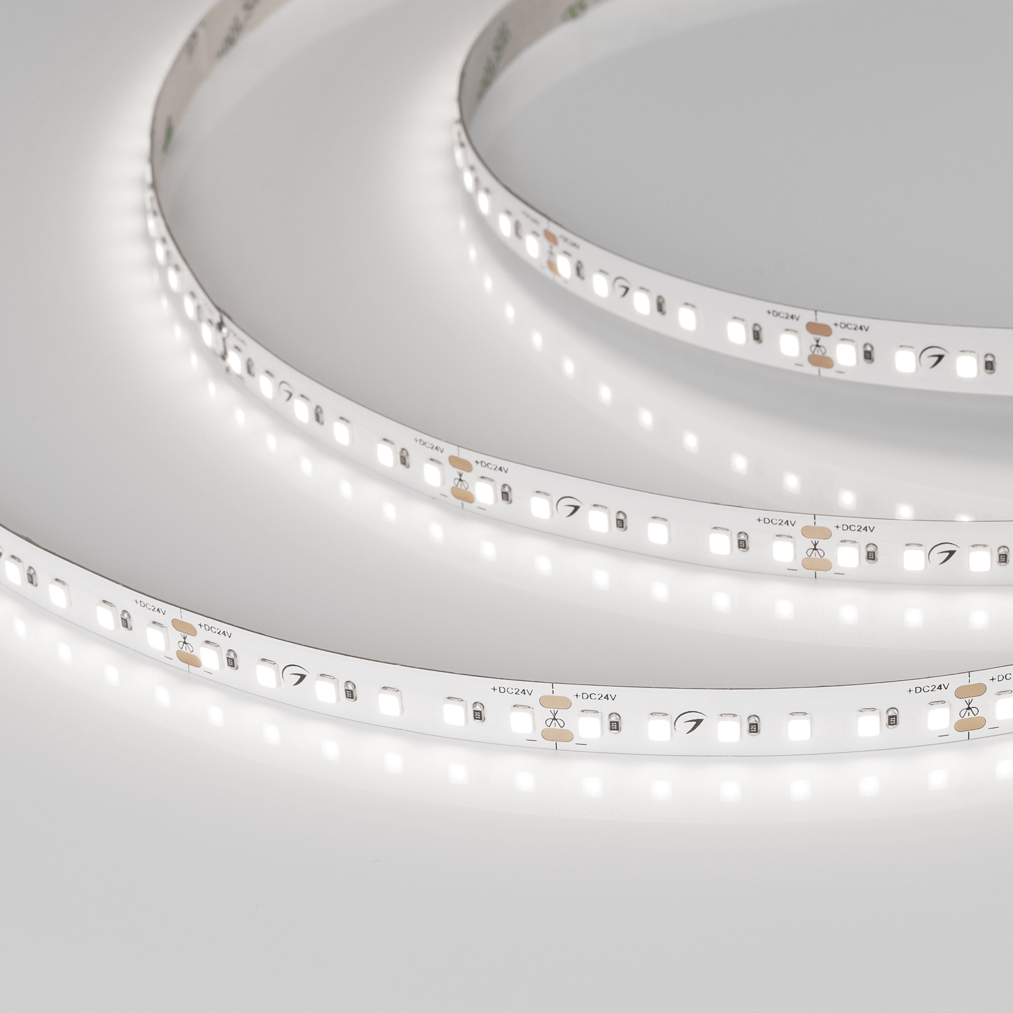 Лента TWIST-A120-10mm 24V Day5000 (10 W/m, IP20, 2835, 5m) 040528 - Гибкая лента открытая повышенной прочности TWIST. Светодиоды 2835, 120 шт/м ( 600 шт на 5 м), белая плата, ширина 10 мм, скотч 3M. Цвет ДНЕВНОЙ 5000 K , цветопередача CRI >90 , угол 120°.