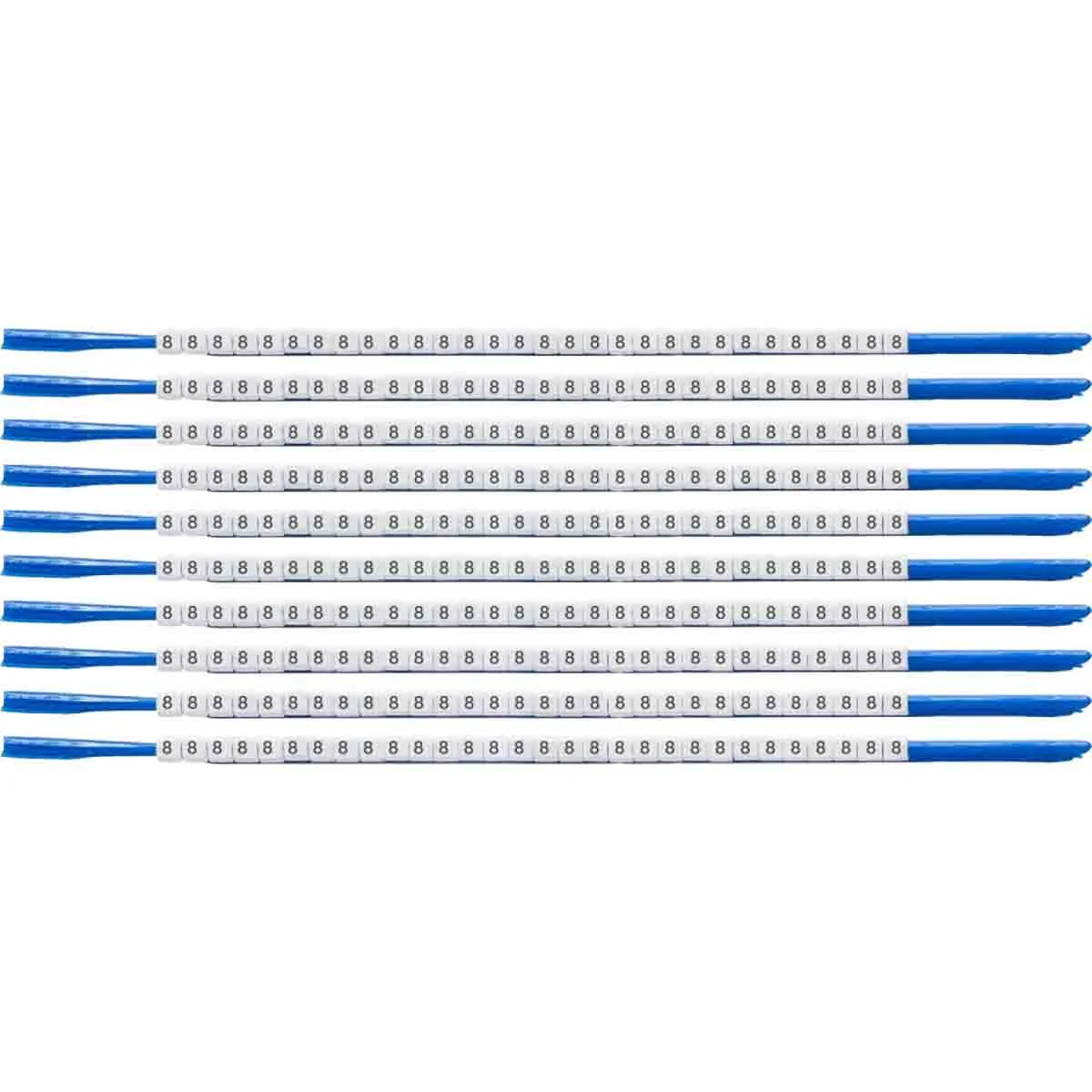 brd133008 - SCN-07-8 клипсы белые, 300шт/упак, для провода 1,9-2,4мм диаметра, легенда 8