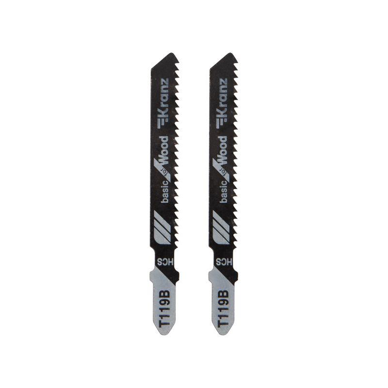Пилка для электролобзика по дереву T119B 76 мм 12 зубьев на дюйм 4-30 мм (2 шт./уп.) KR-92-0310