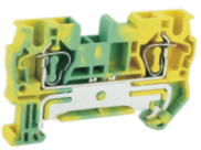 Заземляющая клемма UJ5-4JDE - Заземляющая клемма, серия E, тип фиксации провода: пружинный, номинальное сечение: 4 мм кв., ширина: мм, цвет: желто-зеленый, стандарт GB/T14048.1, тип монтажа: DIN 35