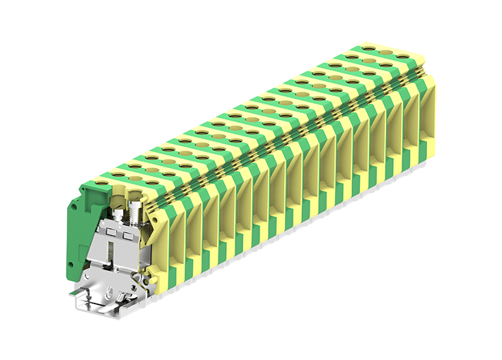Заземляющая клемма 335903 - Заземляющая клемма, UK35, тип фиксации провода: винтовой, номинальное сечение: 35 мм кв., ширина: 15 мм, цвет: желто-зеленый, тип монтажа: DIN 35