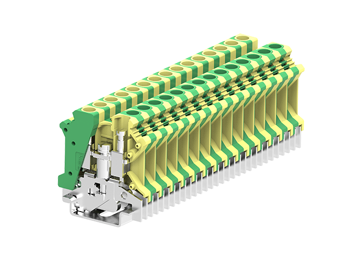 Заземляющая клемма 306903 - Заземляющая клемма, UK4, тип фиксации провода: винтовой, номинальное сечение: 6 мм кв., ширина: 8,1 мм, цвет: желто-зеленый, тип монтажа: DIN 35