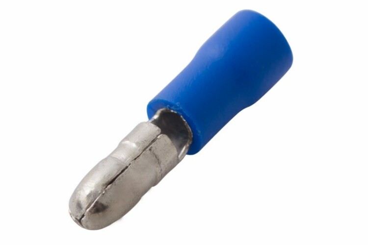 Разъем штекерный изолированный штекер 4 мм 1.5-2.5 мм2 (РШи-п 2.5-4/РШИп 2-5-4) синий 08-0521