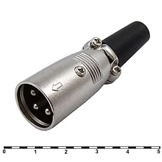 TD-396 - Разъем микрофонный XLR, вилка 3-х полюсная на кабель