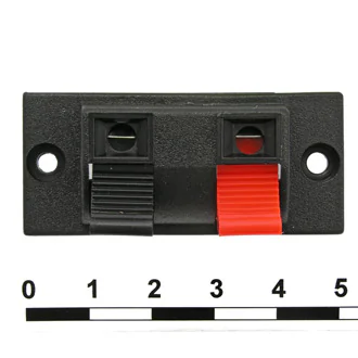 10-0033 / 24*53 MM - Клеммник пружинный акустический 24*53 мм, 2 контакта